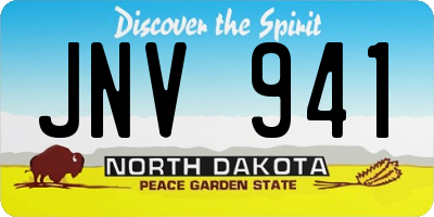 ND license plate JNV941
