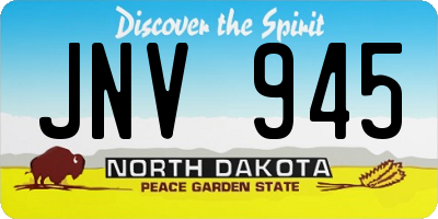 ND license plate JNV945