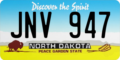 ND license plate JNV947