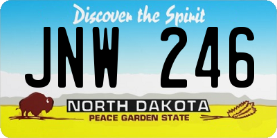 ND license plate JNW246