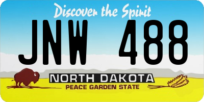 ND license plate JNW488