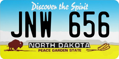 ND license plate JNW656