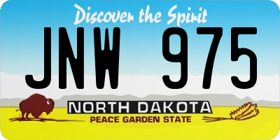 ND license plate JNW975