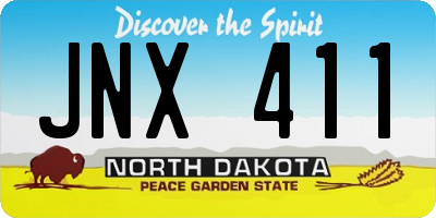 ND license plate JNX411