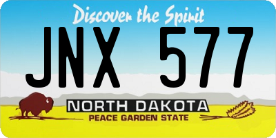ND license plate JNX577