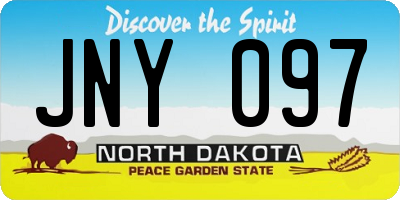 ND license plate JNY097
