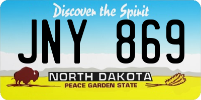 ND license plate JNY869