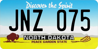 ND license plate JNZ075