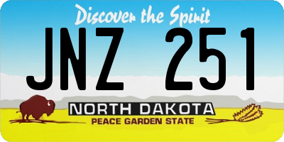 ND license plate JNZ251