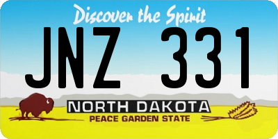ND license plate JNZ331