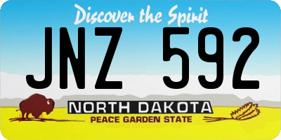 ND license plate JNZ592