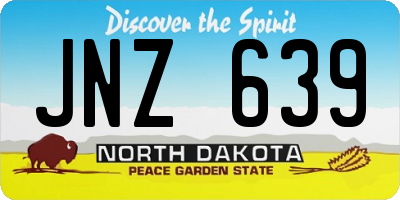 ND license plate JNZ639