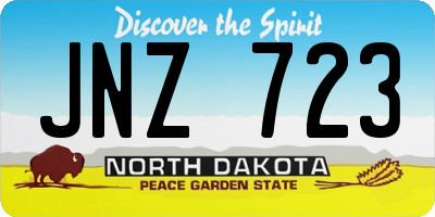 ND license plate JNZ723