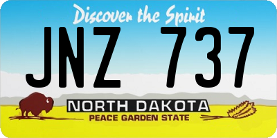 ND license plate JNZ737