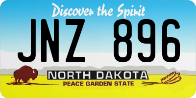 ND license plate JNZ896