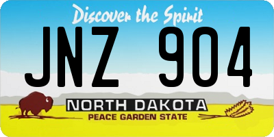 ND license plate JNZ904