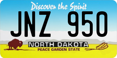 ND license plate JNZ950
