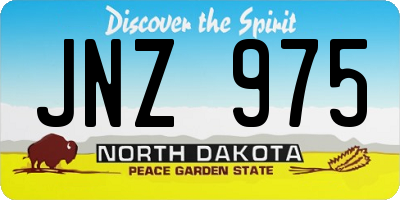 ND license plate JNZ975