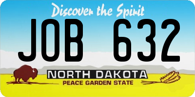 ND license plate JOB632