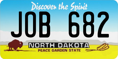 ND license plate JOB682