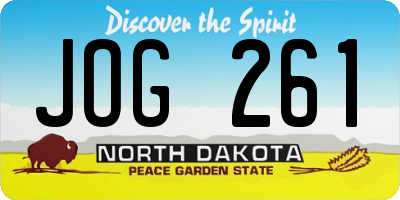 ND license plate JOG261