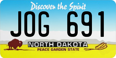 ND license plate JOG691