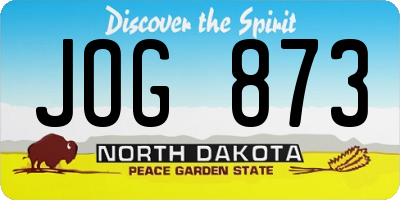 ND license plate JOG873