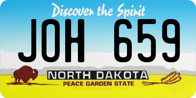 ND license plate JOH659