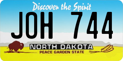 ND license plate JOH744