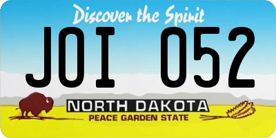 ND license plate JOI052