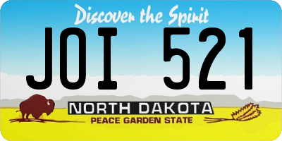 ND license plate JOI521