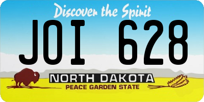 ND license plate JOI628