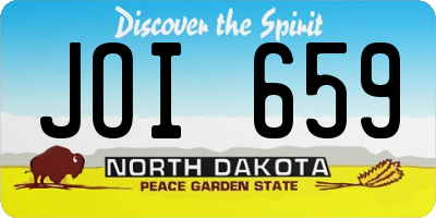 ND license plate JOI659