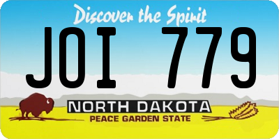 ND license plate JOI779