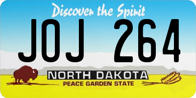 ND license plate JOJ264