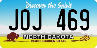 ND license plate JOJ469
