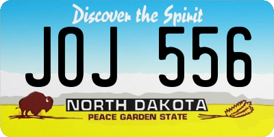 ND license plate JOJ556