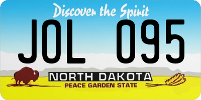 ND license plate JOL095