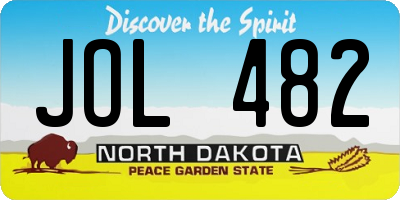 ND license plate JOL482