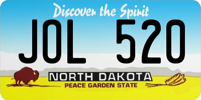 ND license plate JOL520