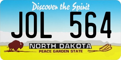 ND license plate JOL564