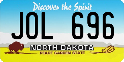 ND license plate JOL696