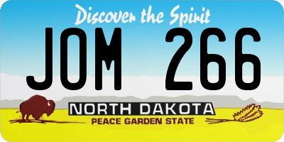 ND license plate JOM266