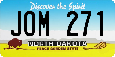 ND license plate JOM271