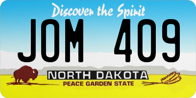 ND license plate JOM409