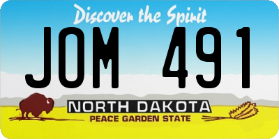ND license plate JOM491