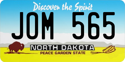 ND license plate JOM565