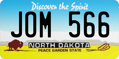 ND license plate JOM566