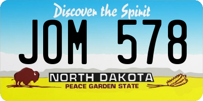 ND license plate JOM578