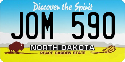 ND license plate JOM590